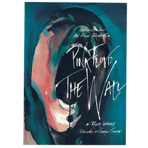 Folleto de presentación de la película original de 1982 THE WALL de Pink Floyd, una película poco común