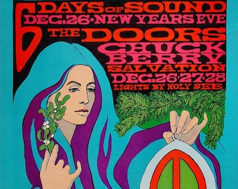 The Doors Chuck Berry 1967 Original Concert Poster at Winterland by Bonnie MacLean > 3rd Print