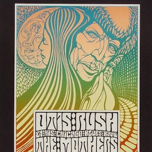 1967 Otis Rush The Mothers (Frank Zappa) BG053 Fillmore West Original Concert Poster by Wes Wilson &gt; 1st print on Vellum