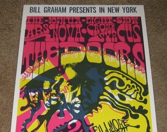 The Doors Ars Nova Crome Syrcus 1968 Fillmore East Original Concert Poster > 2nd Print