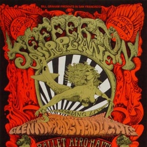 1968 Jefferson Airplane  Original Concert Postcard, BG142,  by Lee Conklin