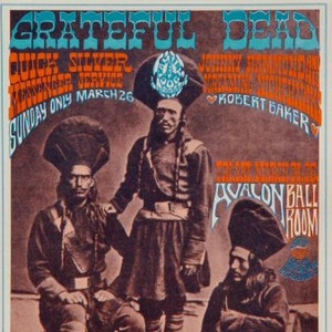 1967 Grateful Dead Quicksilver Messenger Service FD54 Original Concert Postcard at Avalon Ballroom by Rick Griffin