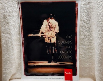 1998 Stevie Ray Vaughan Fender Guitars Original Promo Poster, not available to the public.