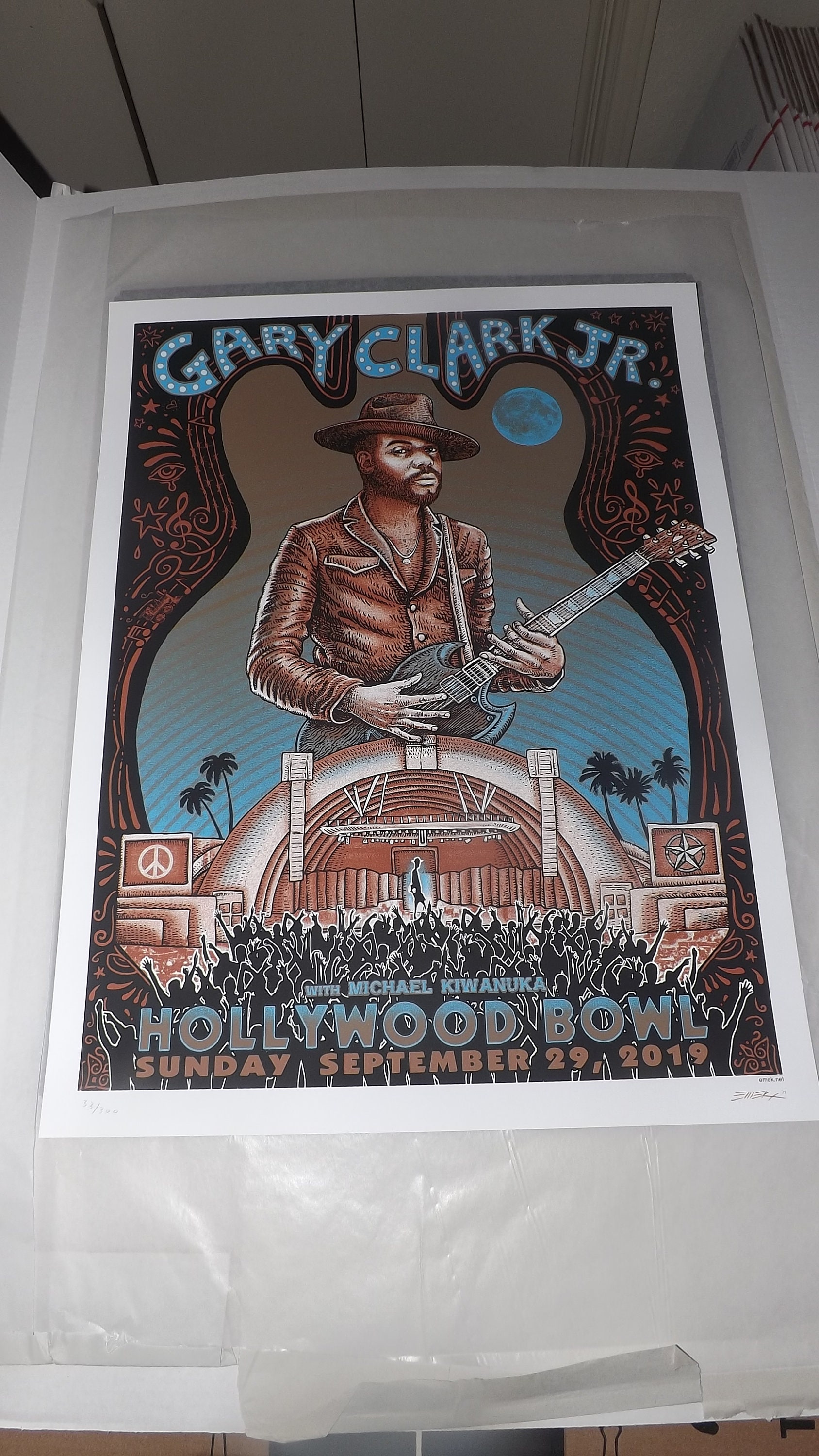 2019 Gary Clark Jr. Original Concert Poster the Hollywood