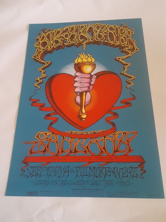 Rick Griffin 1968 Concert Poster: Big Brother, Santana, Chicago