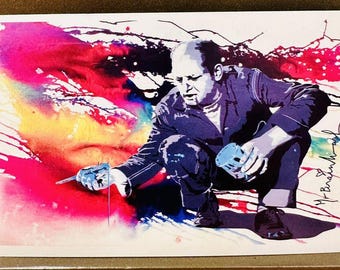 MR BRAINWASH Original Jackson Pollack NYC Icons Event Promo Art Show Card  > 2010