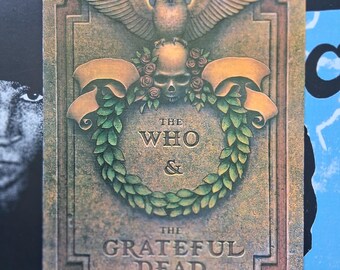 Grateful Dead 1981 Original Europe Concert DESERT SKULL Postcard