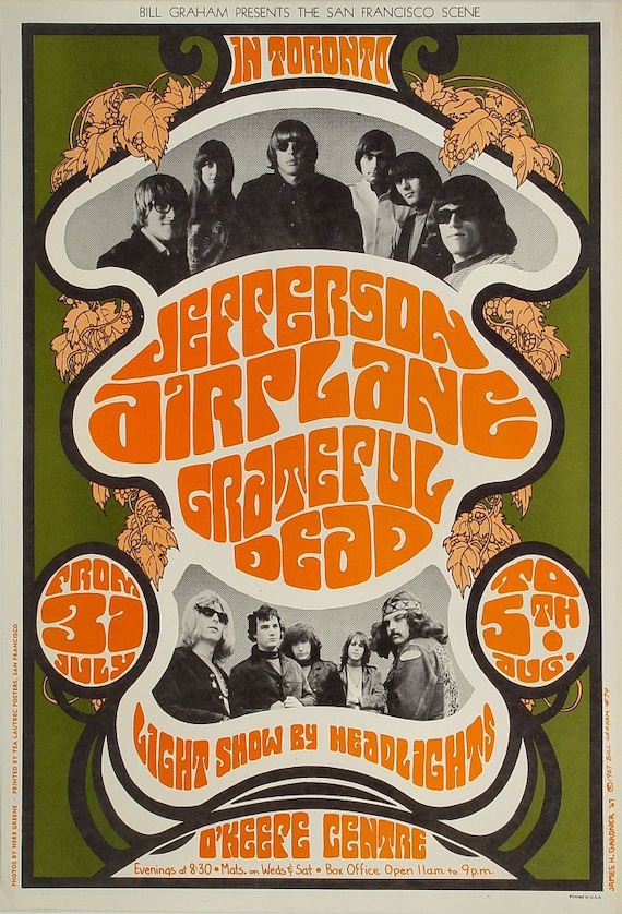 1967 Jefferson Airplane Grateful Dead Bill Graham Fillmore