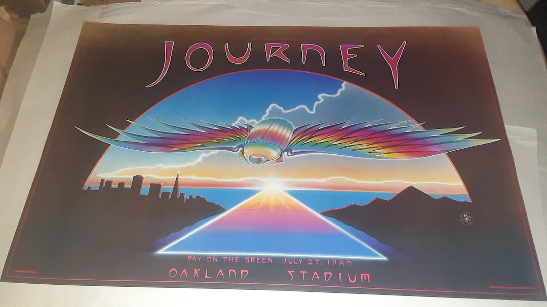 1980 Journey Original Concert Poster Day on the Green Oakland Etsy