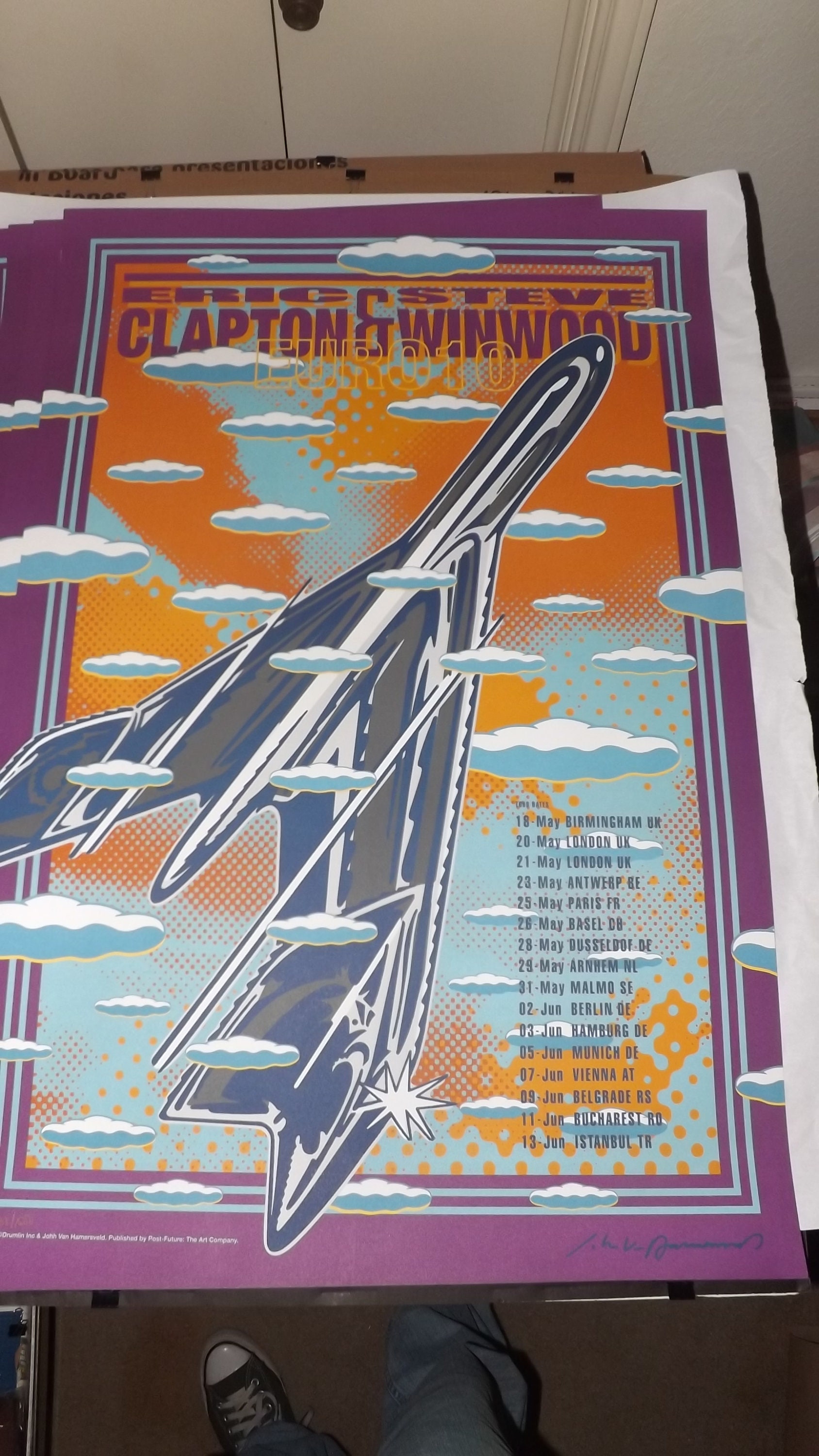 Affiche Vintage Eric Clapton & Steve Winwood - Reproduction 50x70 Cm - Décoration Murale