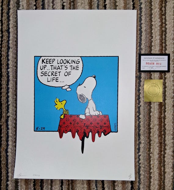 Death NYC Original Snoopy Woodstock Life Limited Edition Art Print