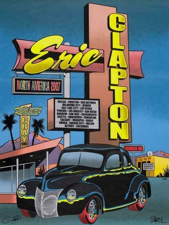Eric Clapton 2007 USA Tour Poster, Signed & Numbered - Etsy Israel