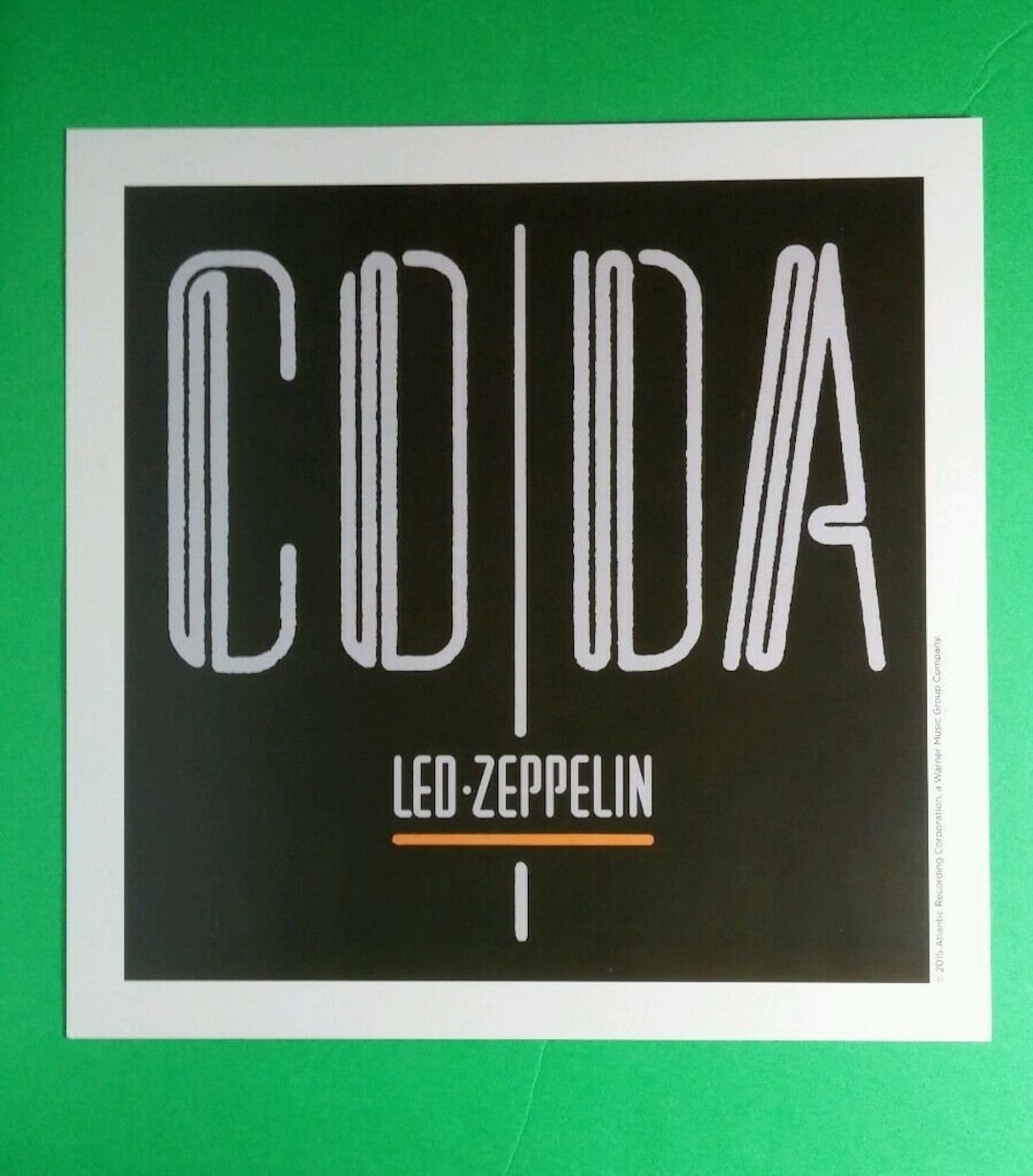 Led Zeppelin CODA Black & Gray Logo Original Atlantic Records