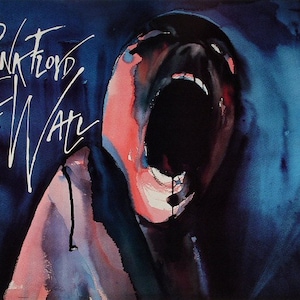 Póster original de Pink Floyd The Wall Scream de 1982 > Primera impresión de Gerald Scarfe