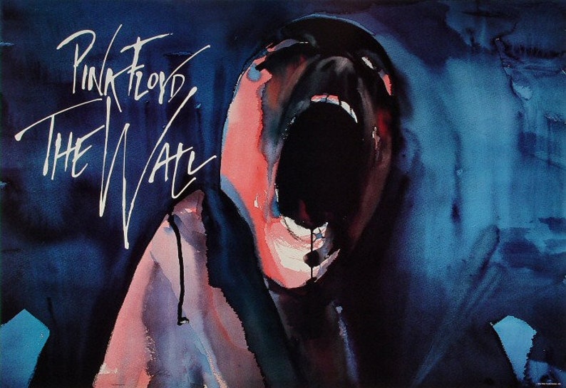 1982 Pink Floyd the Wall Scream Original Poster First Printing by Gerald Scarfe Etsy