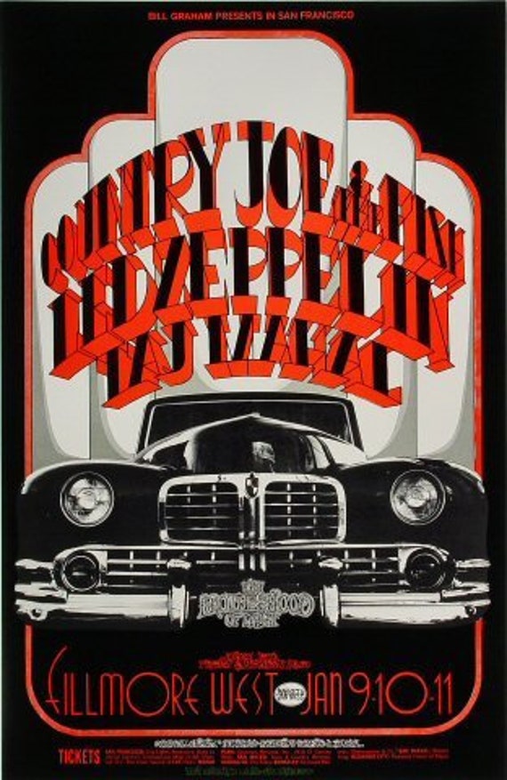 1969 Led Zeppelin, Country Joe and the Fish, Taj Mahal