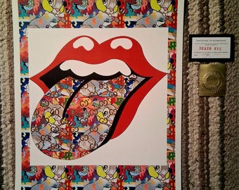Death NYC - Louis Vuitton Girl Rain Coat - Rolling Stones Hand