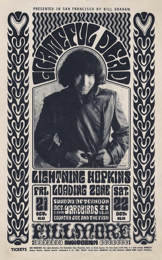Grateful Dead, Lightnin' Hopkins, Yardbirds 1966 Fillmore West