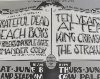 Grateful Dead 1974 Concert Poster: A Day on the Green, Randy Tuten