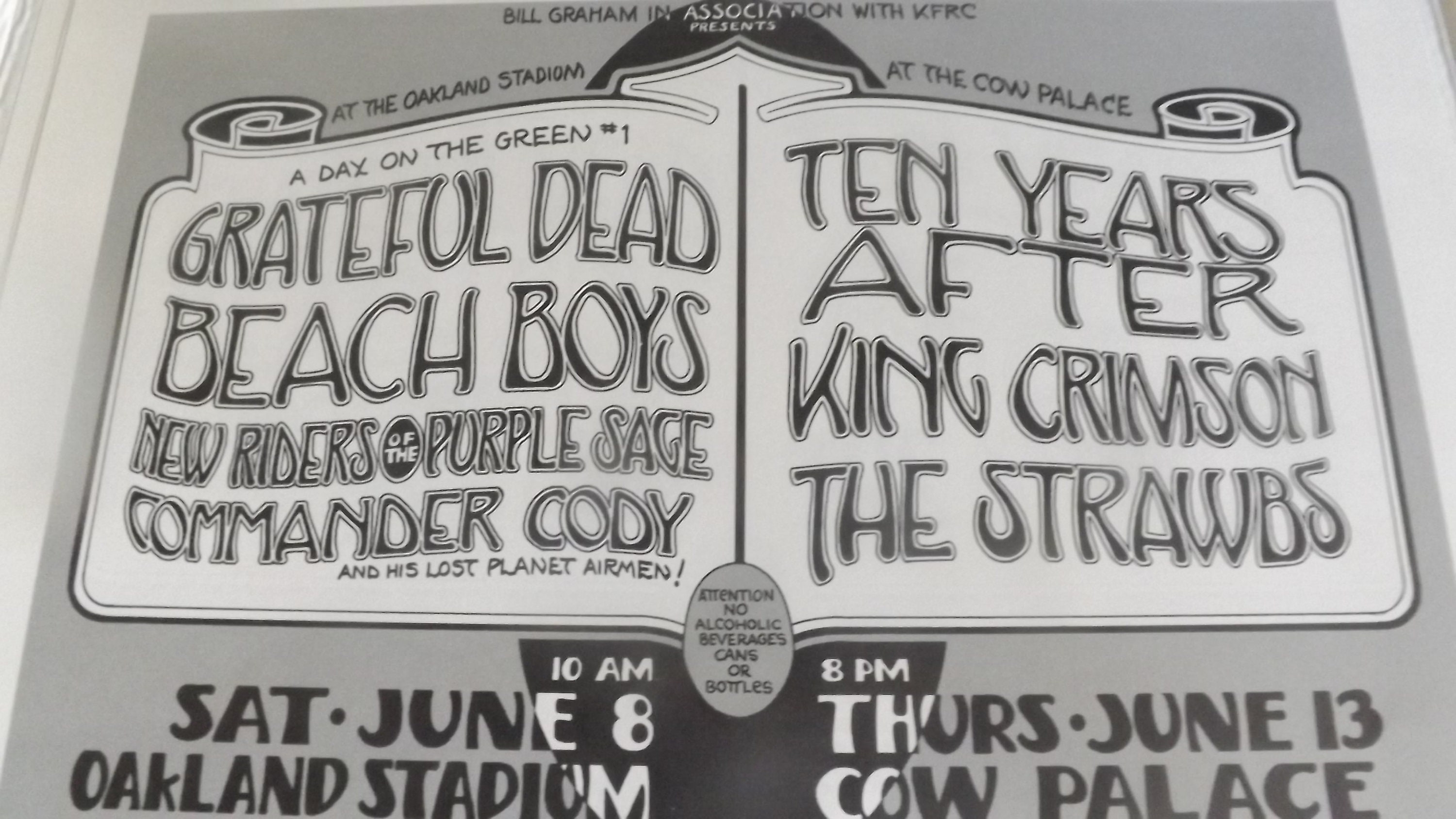Grateful Dead 1974 Concert Poster: A Day on the Green, Randy Tuten
