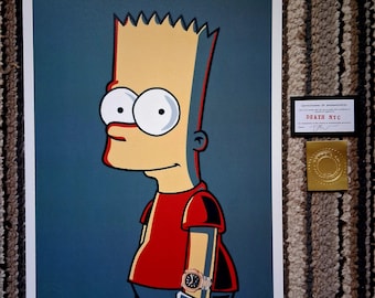 THC WORLD／Death Nyc ザ・シンプソンズ　アートポスター　② DEATH NYC - Bart Simpson - Signed, Certificate (coa), Numbered
