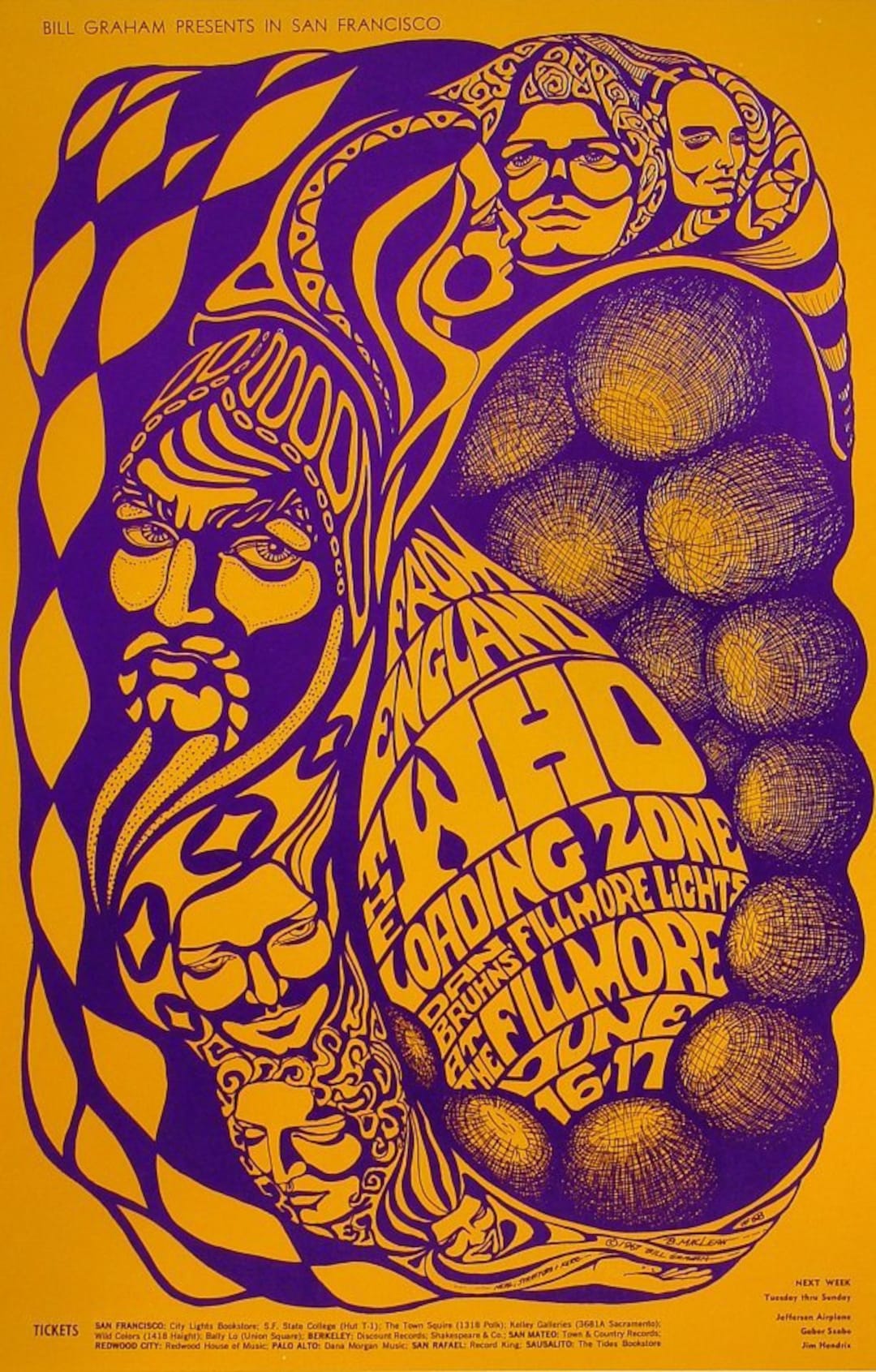 The Who 1967 Fillmore West Concert Poster, 2010 2nd Print - Etsy