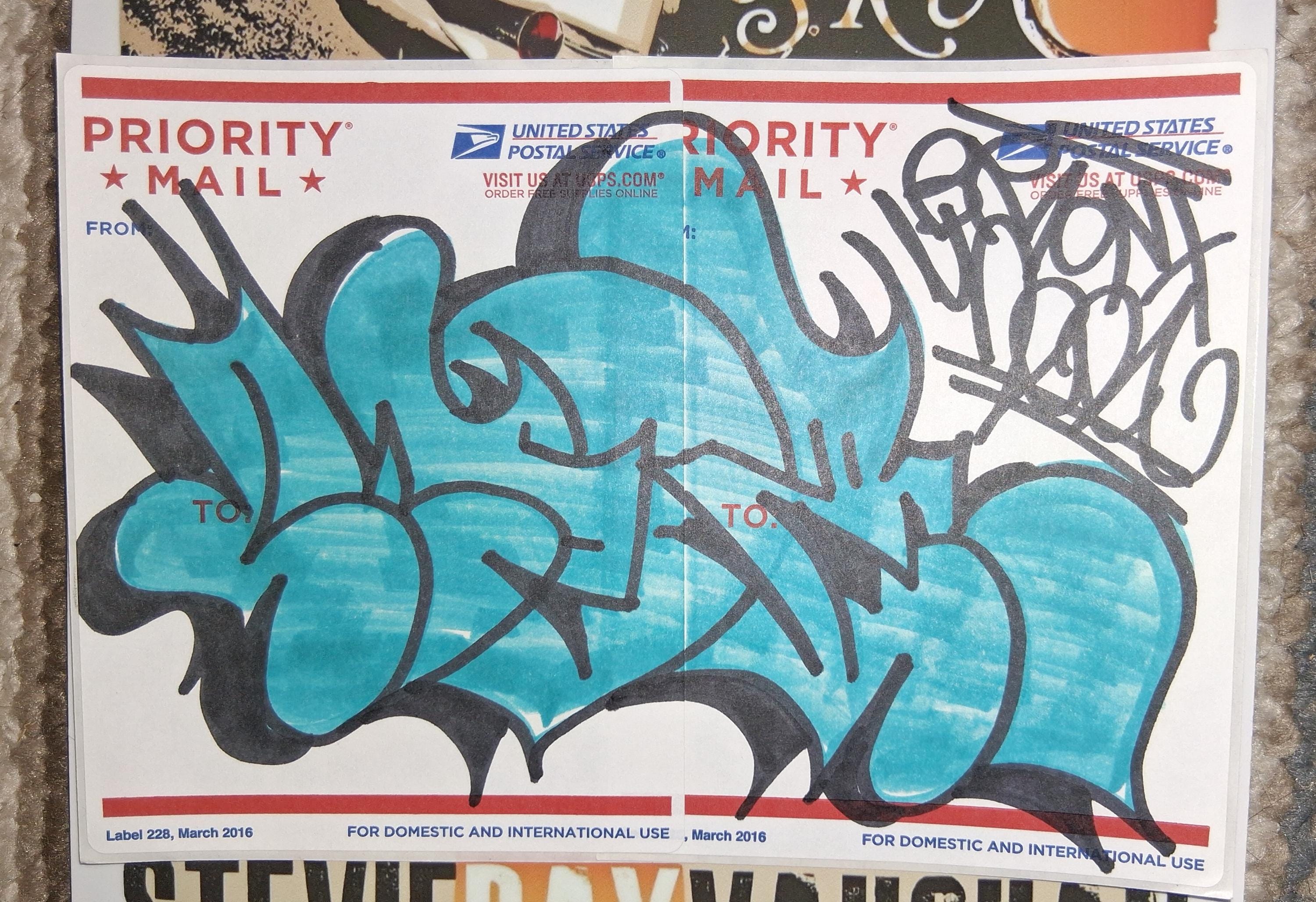 Original Graffiti Street Art, Hand Drawn > by Bronx Street Artist