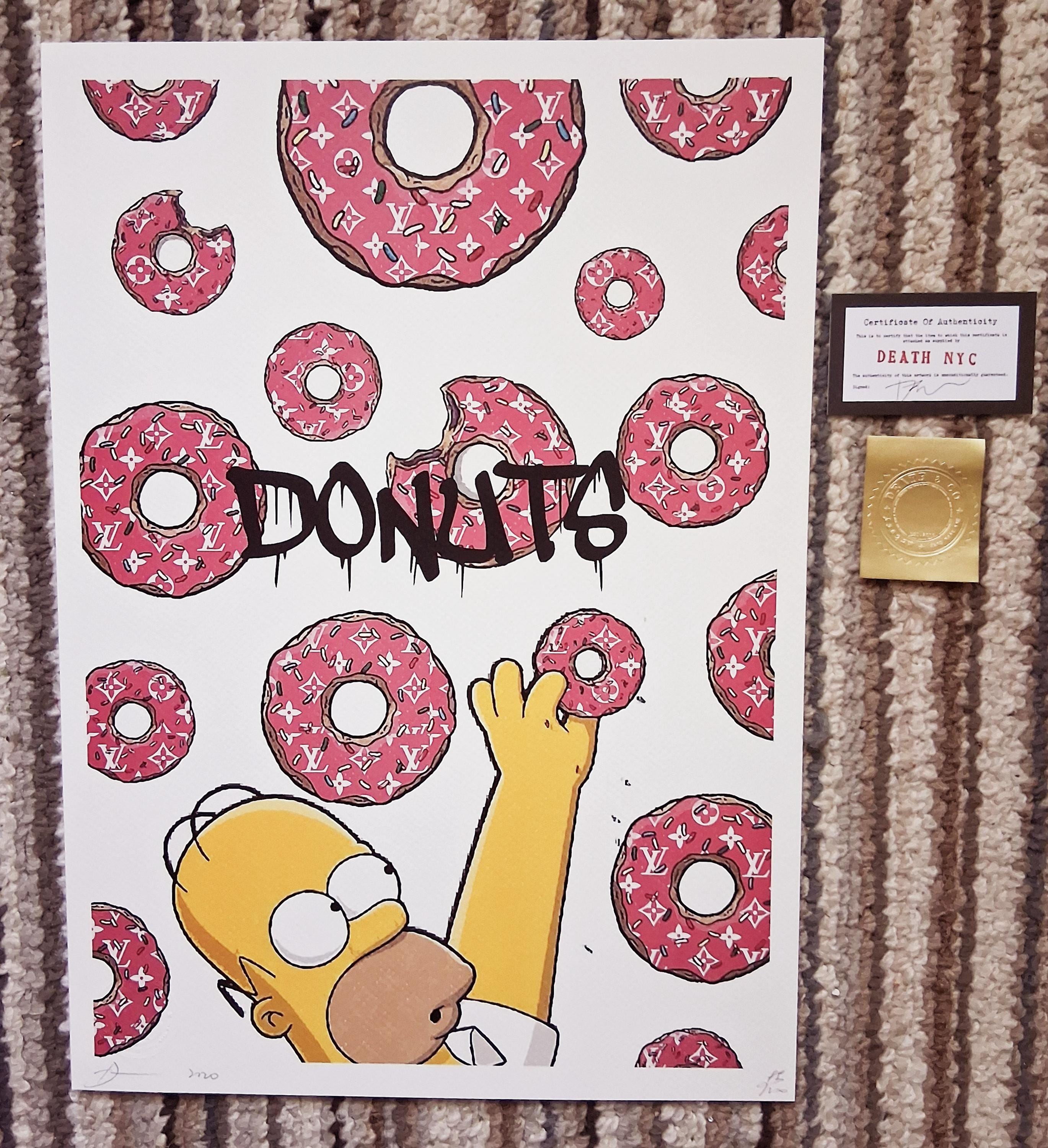 Death NYC Original Homer Simpson Donuts Limited Edition Art Print