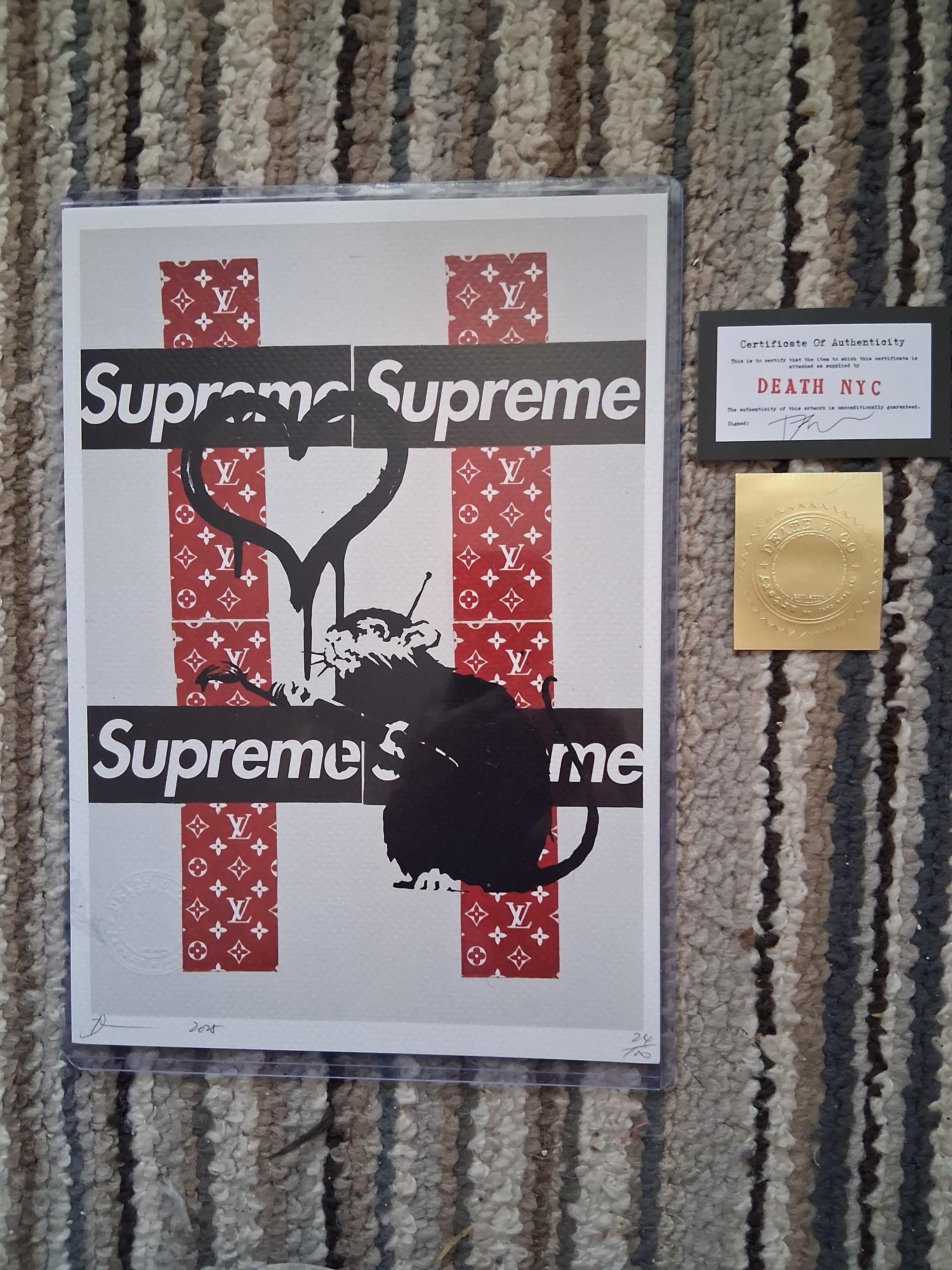 Death NYC Original Banksy Rat Supreme Limited Edition Art Print