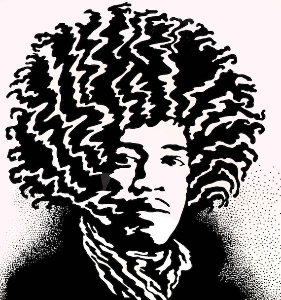 Jimi Hendrix 1968 Pinnacle Shrine Auditorium Concert Poster by
