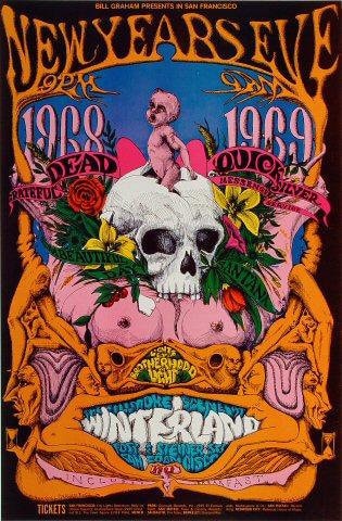 1968 Grateful Dead Santana Winterland New Years Eve Original