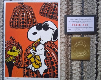 Death NYC Snoopy Woodstock Coke Limited Edition Art Print