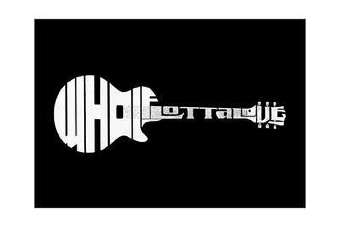 Led Zeppelin Whole Lotta Love Guitar Word Art in BLACK - Etsy