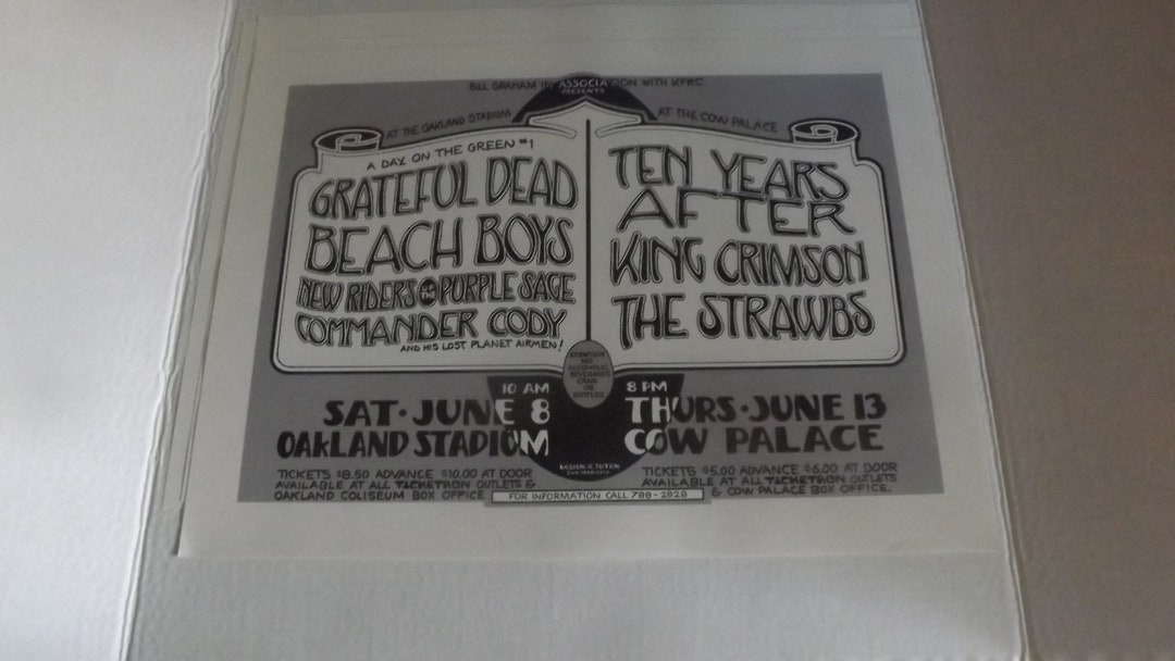 1974年 randy tuten grateful dead poster Grateful Dead 1974 Concert Poster: A Day on the Green, Randy Tuten