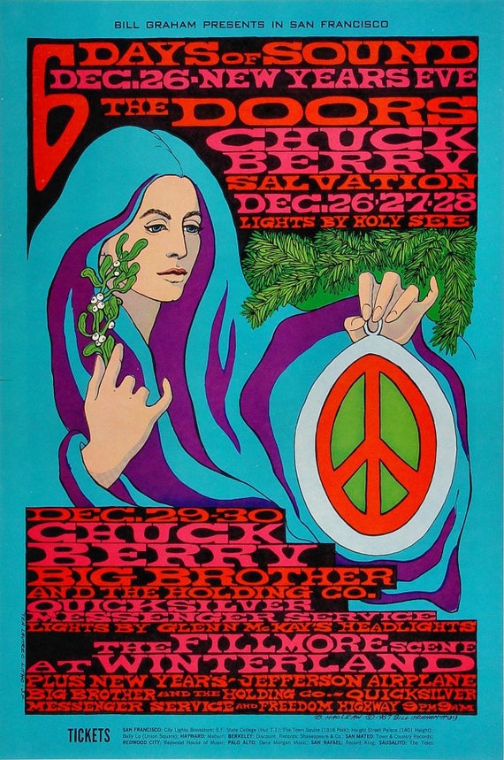 The Doors Chuck Berry 1967 Original Concert Poster at Winterland