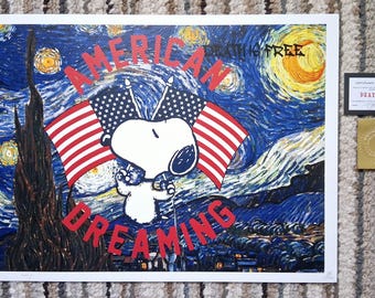DEATH NYC -snoopy - Signed, Certificate (coa), Numbered - Limited
