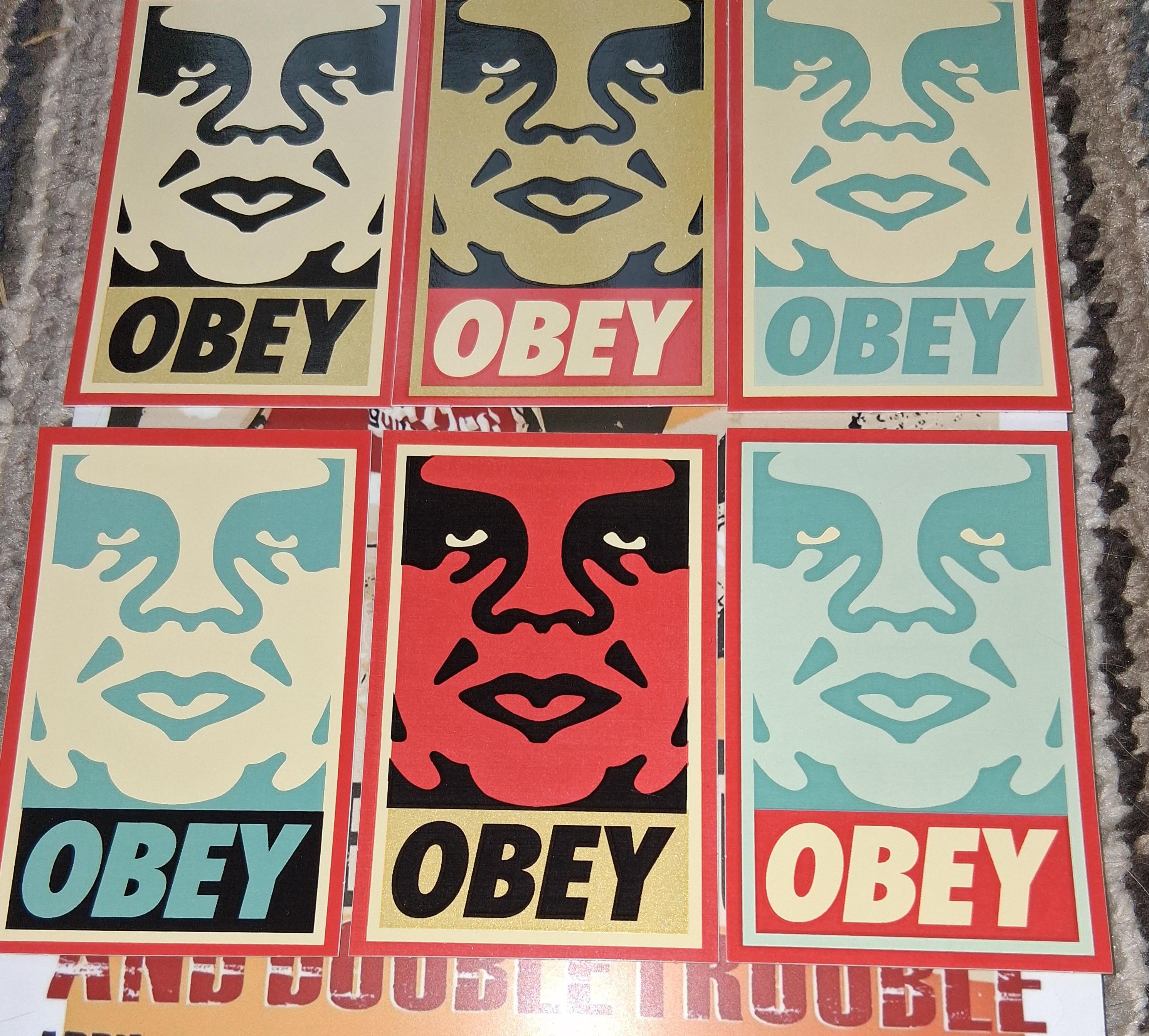 6 > Shepard Fairey COLOR Original OBEY Sticker > SIX(6) Stickers