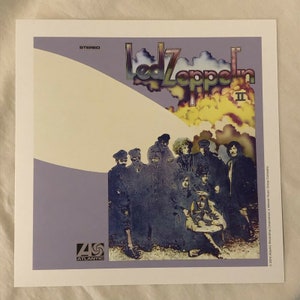 Led Zeppelin II Original Atlantic Records Lithograph Promo Poster 8&quot; x 8&quot; 2014 (Not available to the public)
