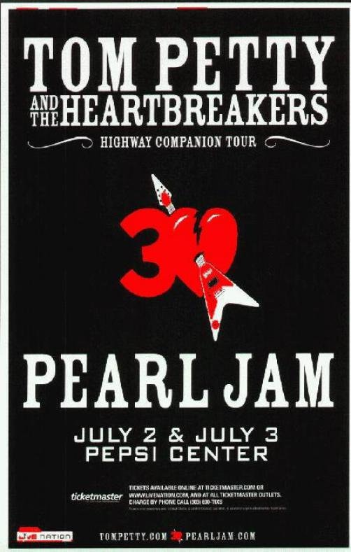 Tom Petty & the Heartbreakers Pearl Jam 2006 Original Promo