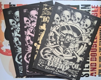 Grateful Dead 1981 Original Europe Concert DESERT SKULL Postcard