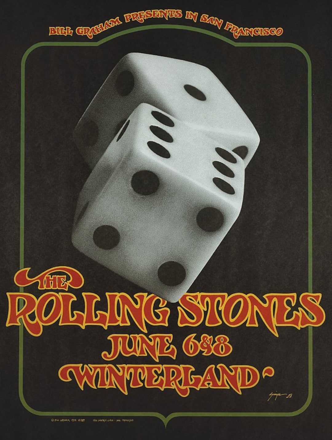 1972 the Rolling Stones TUMBLING DICE Winterland Original Concert