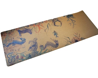 Under The Sea Cork Yoga Mat: Eco-Friendly Pilates Fitness Mat