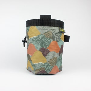 JUST MOUNTAINS Chalk Bag with soft fleece lining, Rock Climbing Chalk Bag, Vegan, Kreide Beutel, Sac de Craie