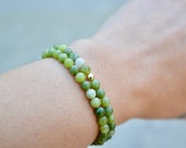 SALE Pure 14k Gold Bead jade bracelet lucky bracelet gold bracelet jade feng shui