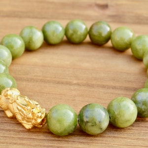Pixiu 24 Karat Real Gold Bracelet/Jade bracelet/gold bracelet/jade bracelet/lucky bracelet/feng shui