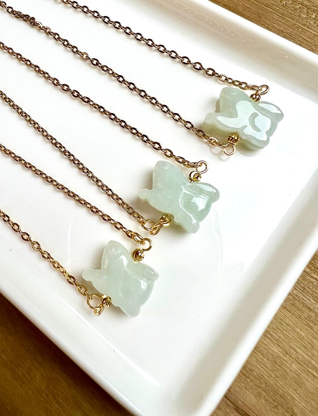 Jade Rabbit Charm Rabbit Bracelet / Year of the Rabbit / Jade Bracelet / Lucky Charm ...