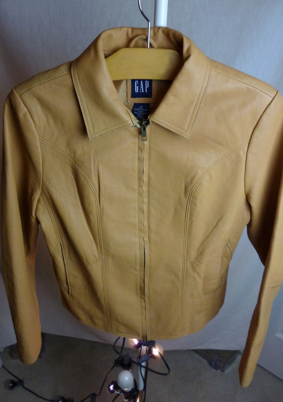 gap leather jacket womens