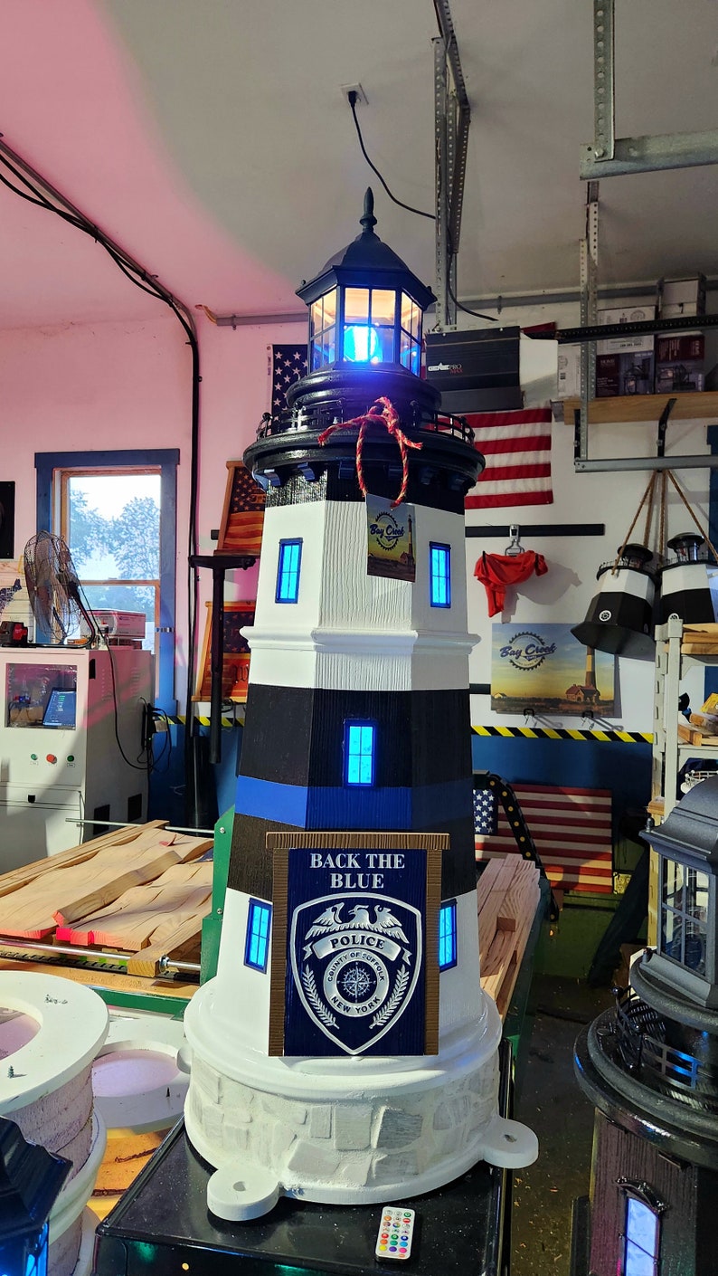 Custom 6ft PVC Lighthouse, Solar or Electric, Personalized Theme - Etsy