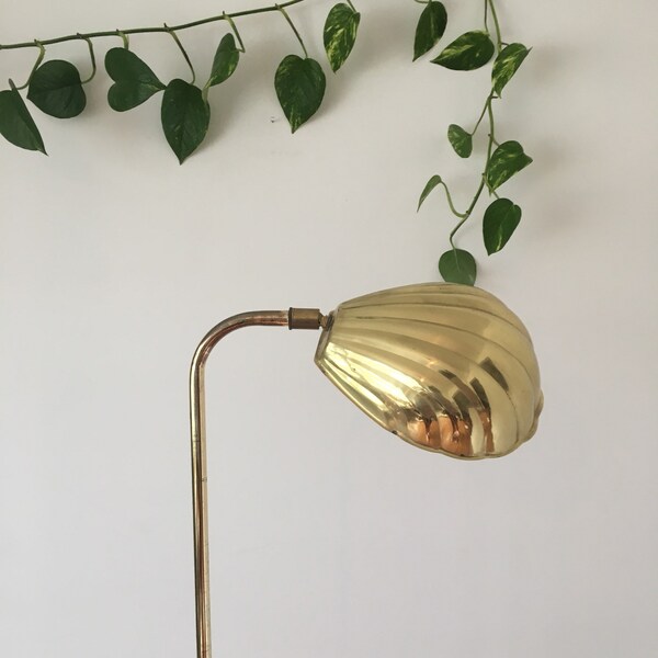 RESERVED || Seashell Shell Adjustable Brass Floor Pharmacy Lamp