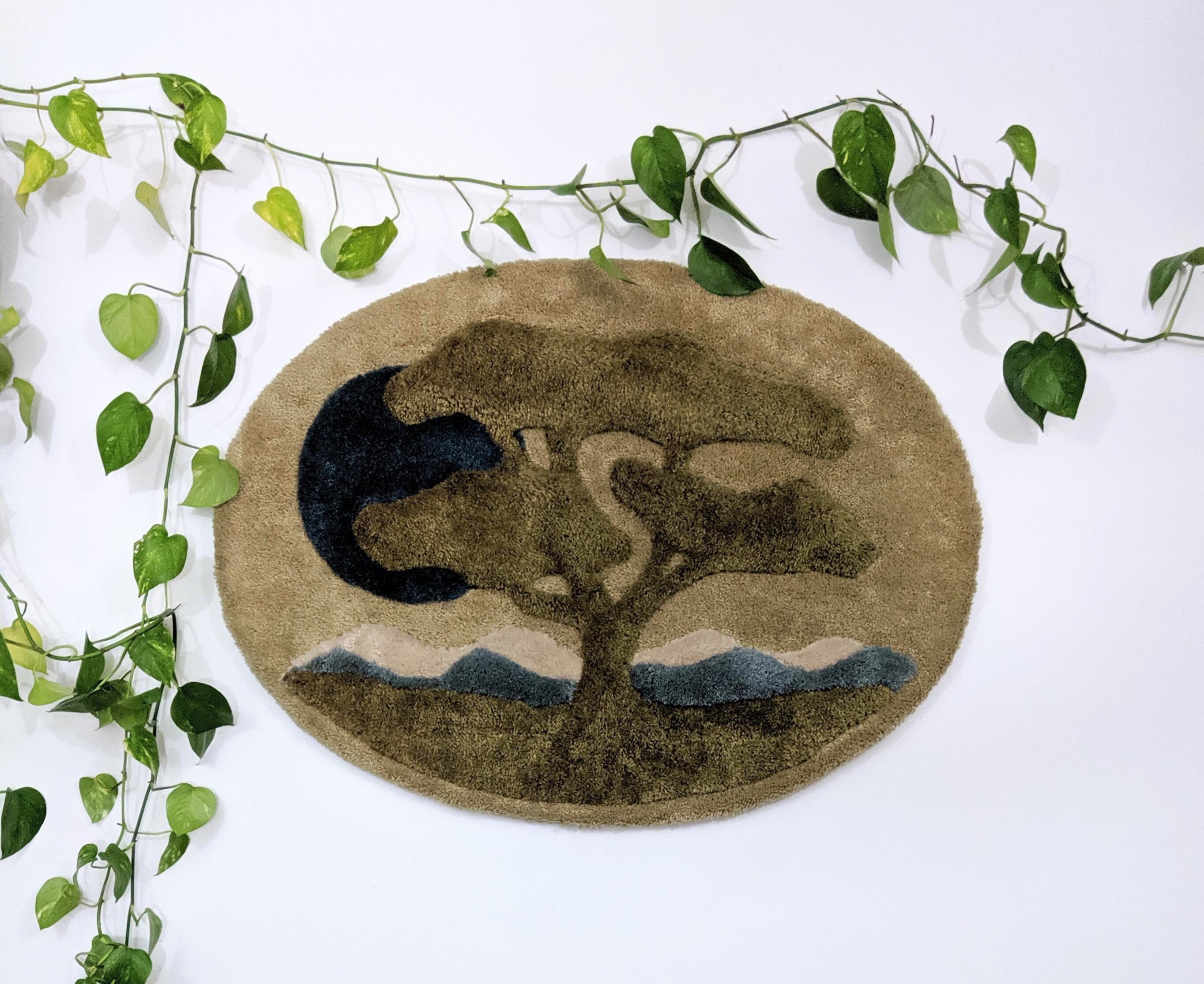 Large Vintage Retro Op Art Sculptured Carpet Wall Decor by Etsy